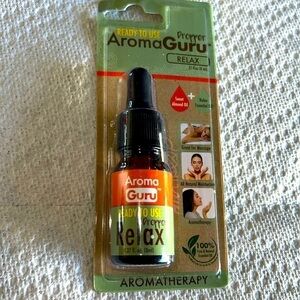 Aroma Guru .27oz Sweet Almond and Relax Essential Oil Aromatherapy Dropper - New